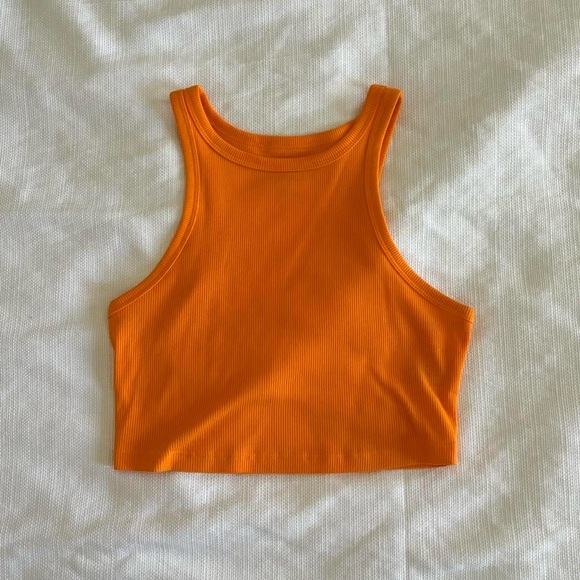 wild fable | Tops | Orange Ribbed Tank Top | Poshmark